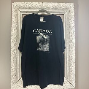 Canada French River Moose Gildan Ultra Cotton Black T-Shirt. Size XL. ❣️
